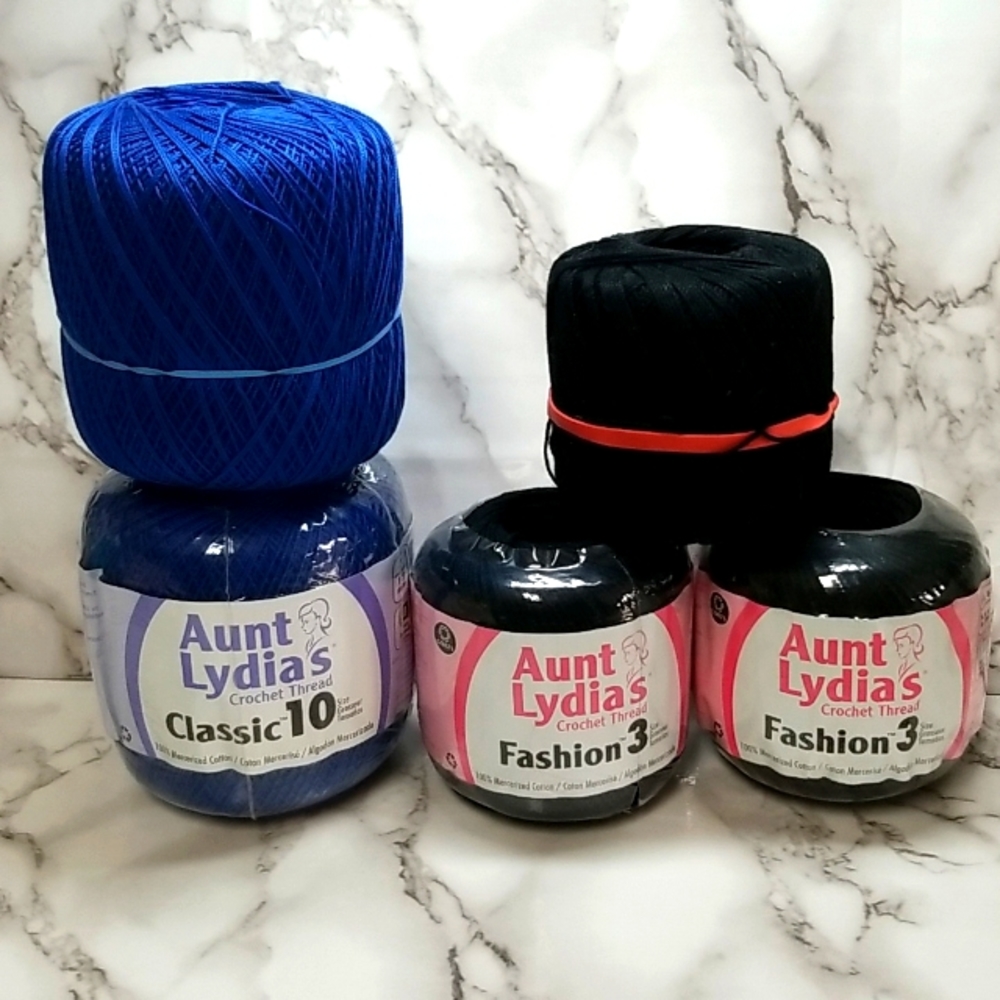 Aunt Lydia's Crochet Thread Classic 10 Size & Fashion 3 Size